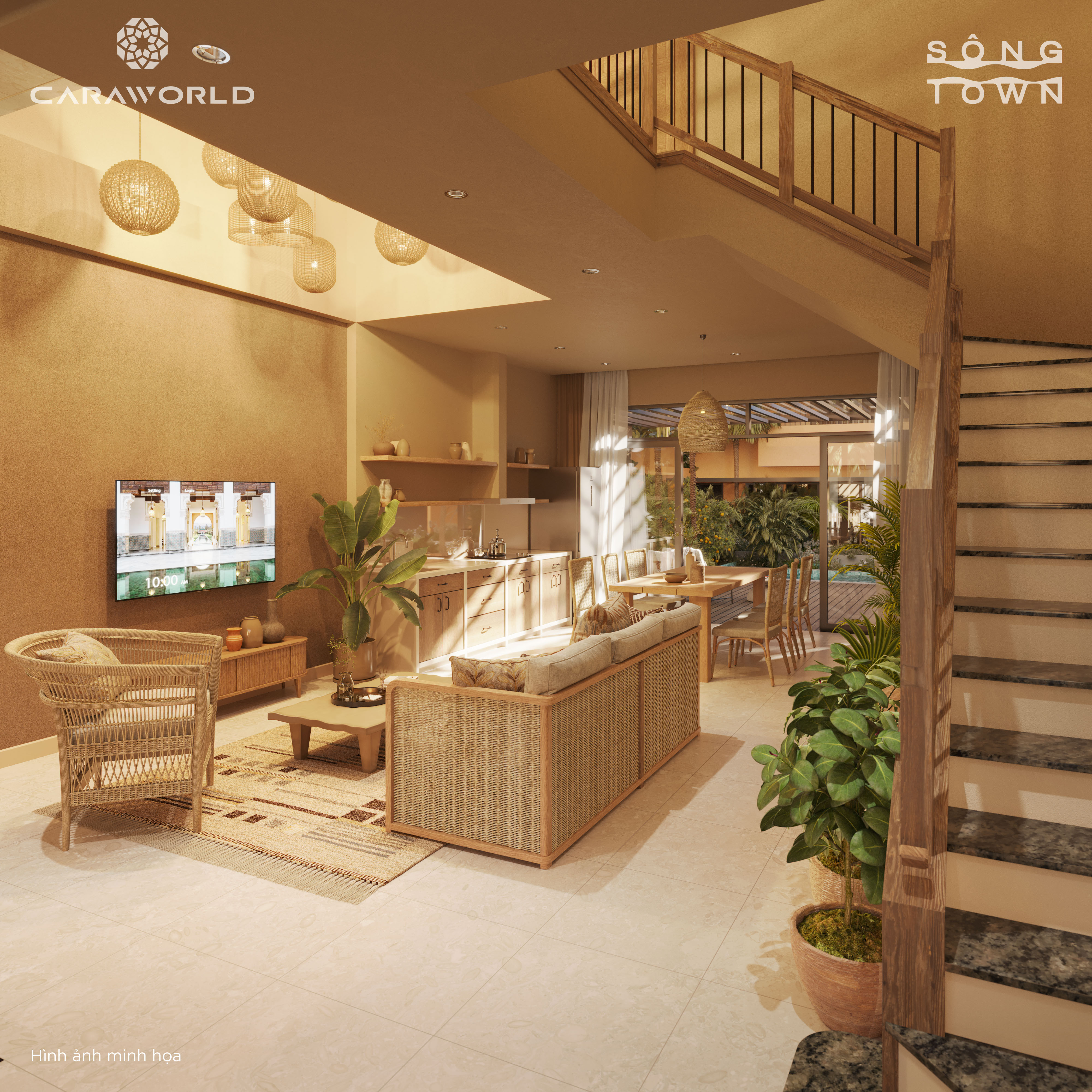 Phòng bếp nội thất hiện đại - Sông Town CaraWorld